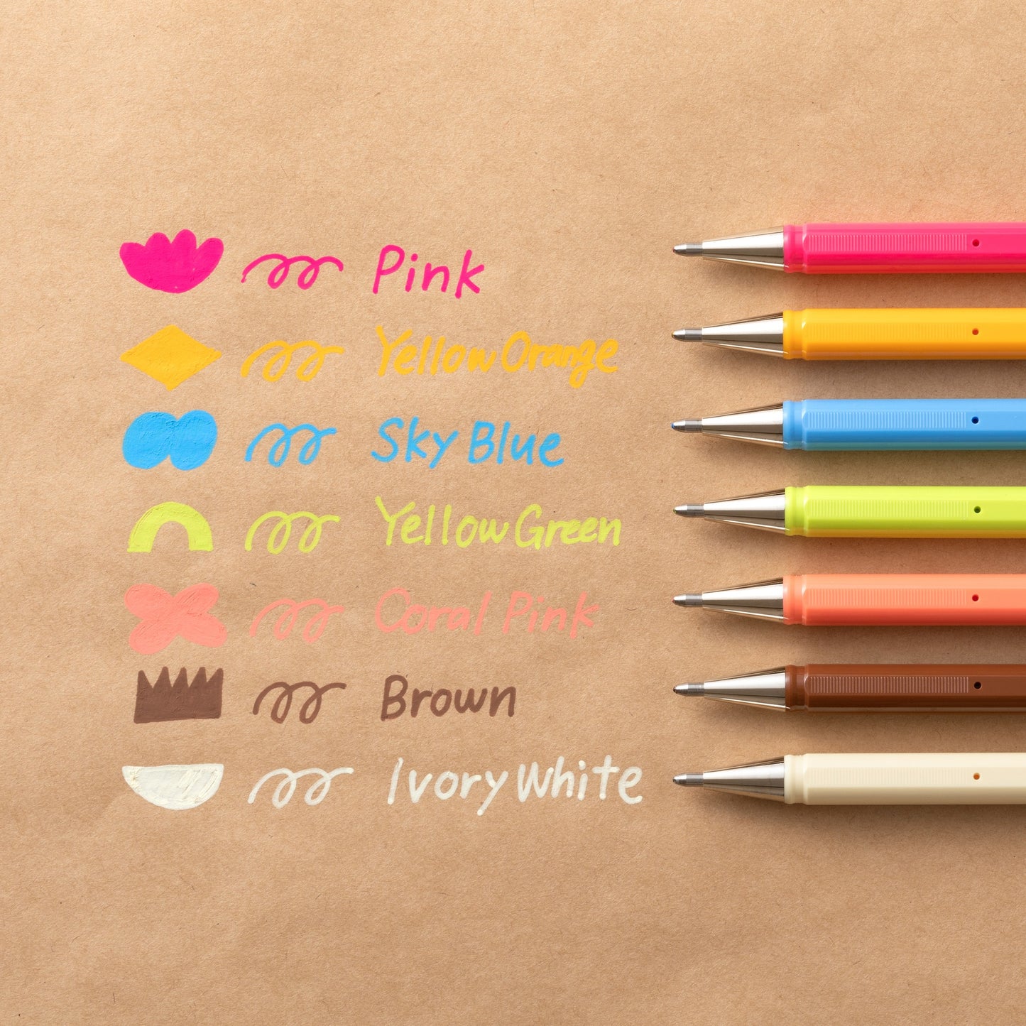 Pentel Mattehop 7 Color Set