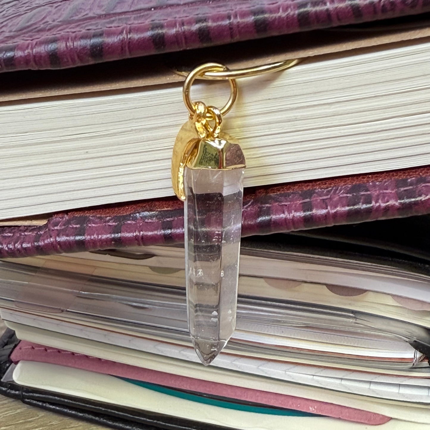 Good Witch Quartz Crystal and Moon Planner Charm