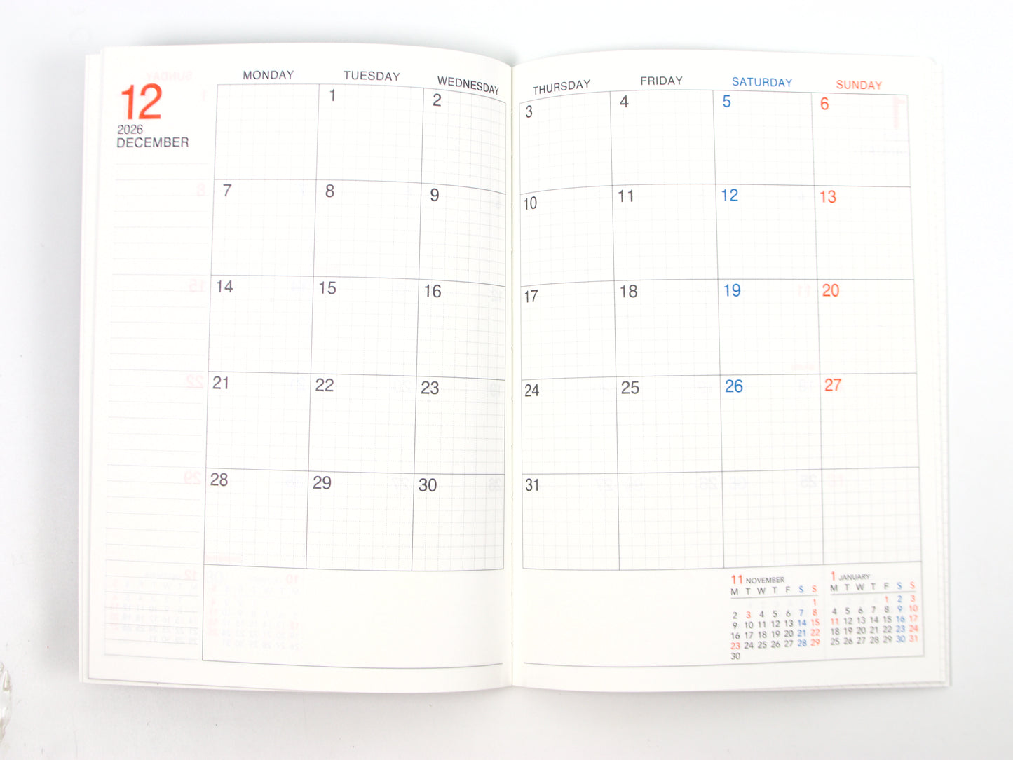 Kokuyo Campus Basic Monthly Grid 2026 A5