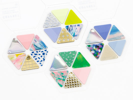 Autocollants en film à motifs cosmétiques Hitotoki Coffret Triangles