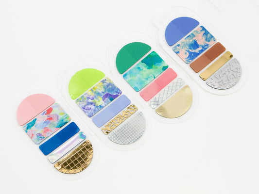 Autocollant de film à motifs cosmétiques Hitotoki Coffret Formes mixtes