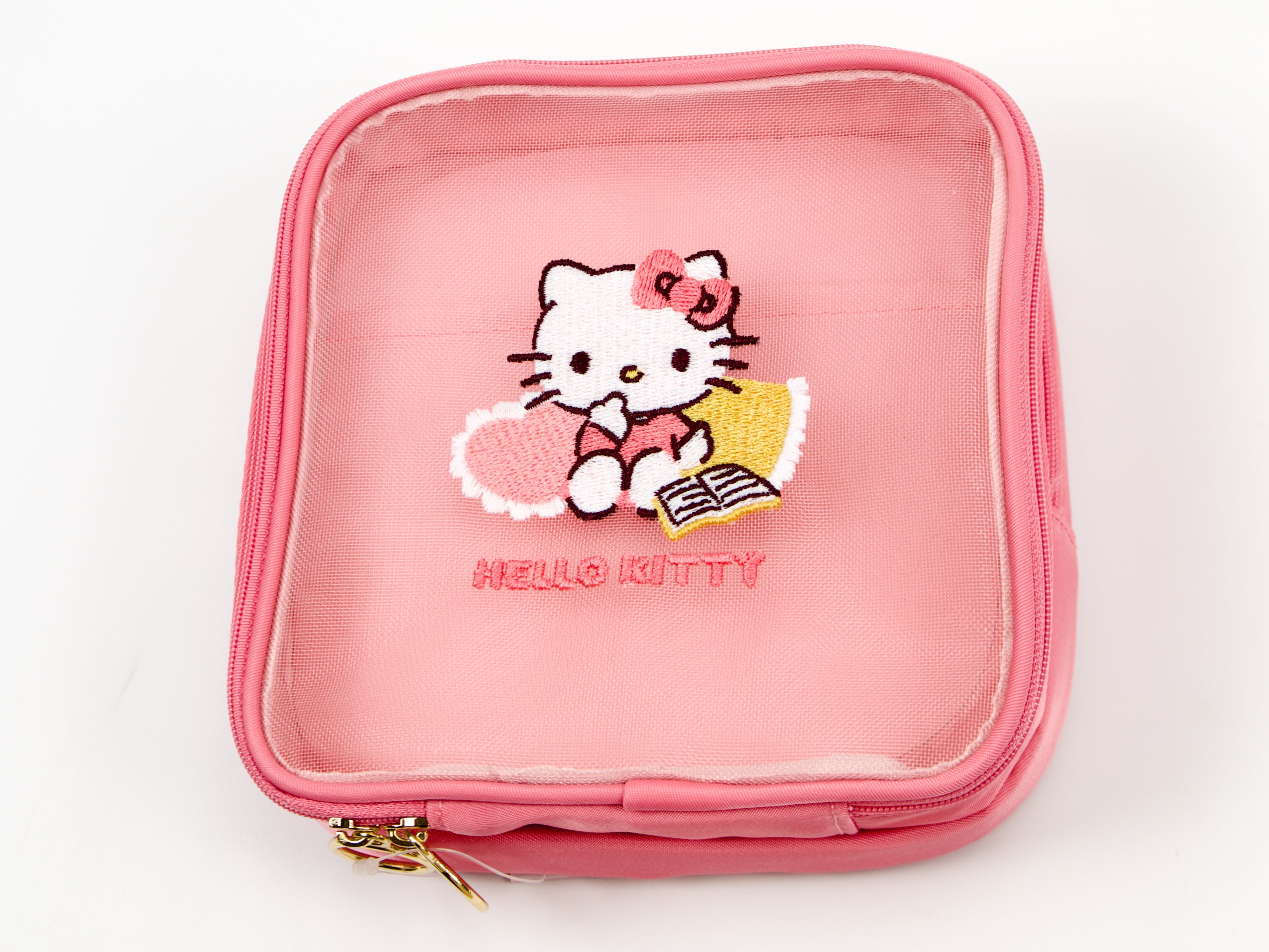 Hello Kitty Mesh Square Zip Pouch - Tokyo Pen Shop