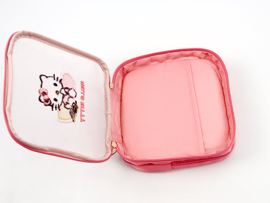 Hello Kitty Mesh Square Zip Pouch