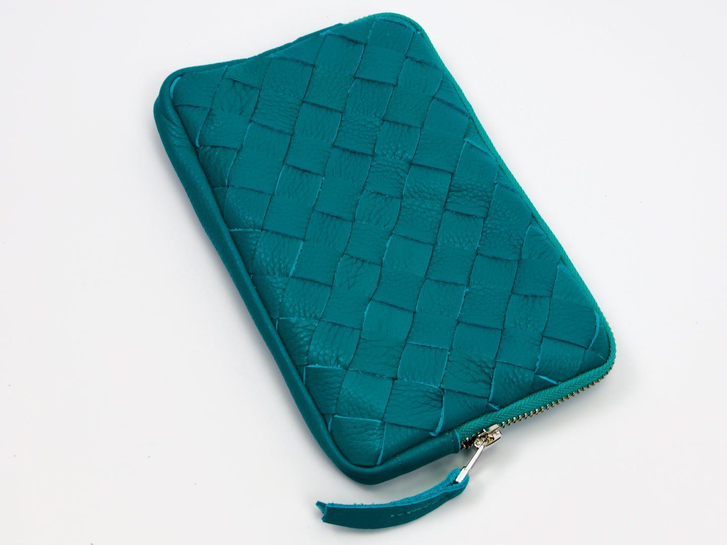 milloo Chloe Handwoven Clutch Turquoise