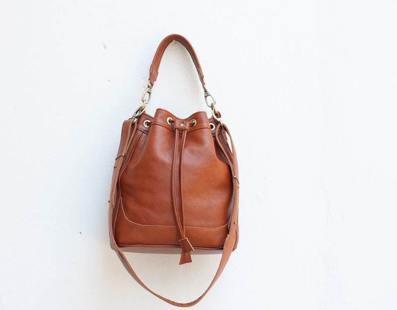 milloo Danae Bucket Bag Brown