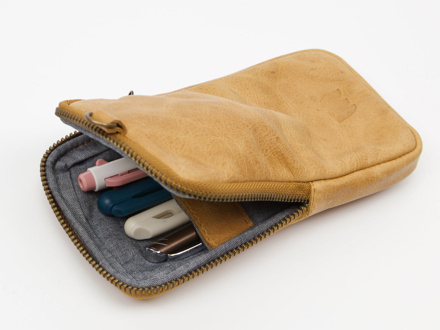 milloo Slim Pen Case Distressed Brown