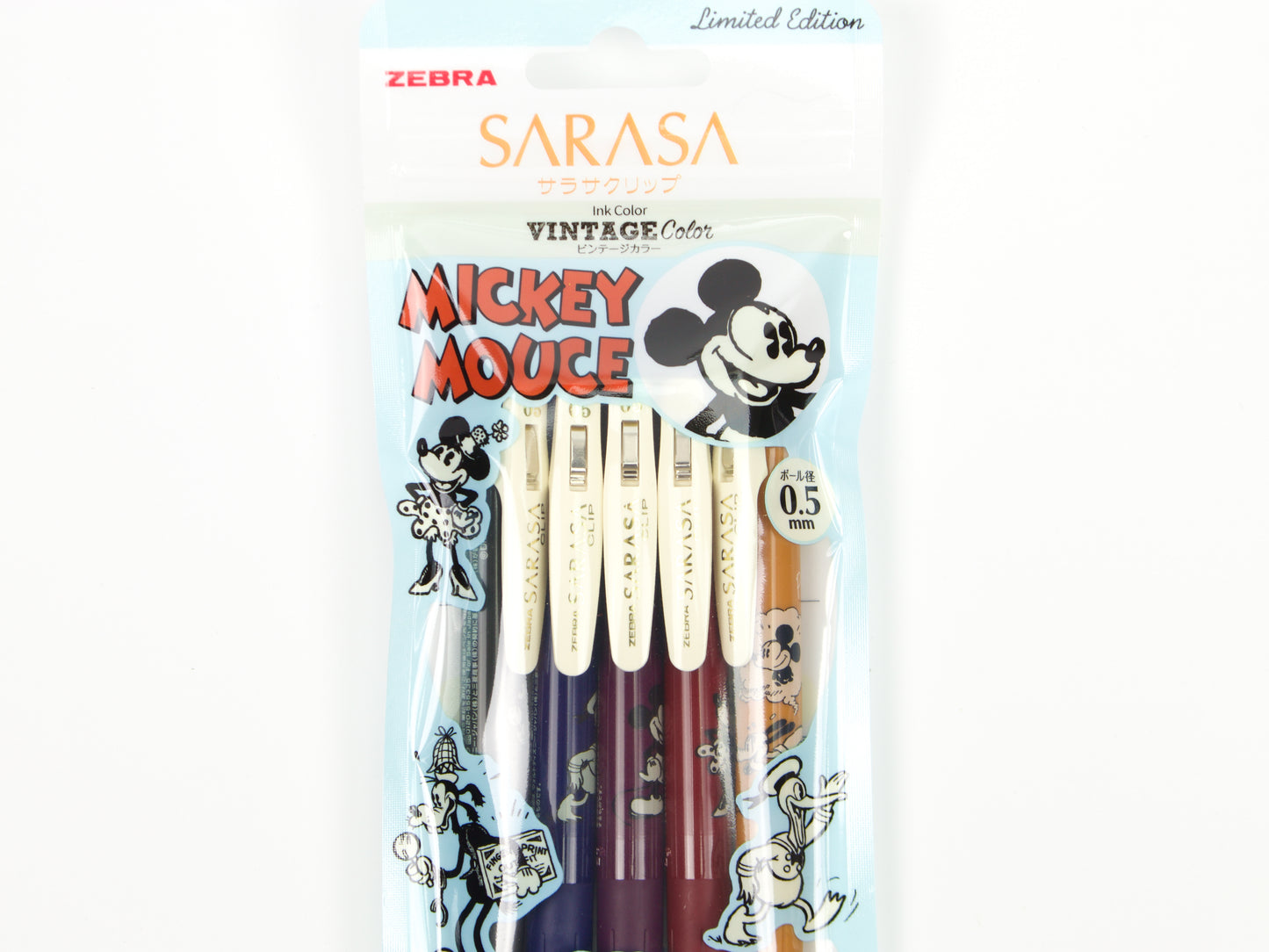 Limited Edition Mickey Mouse Sarasa Clip Vintage Set