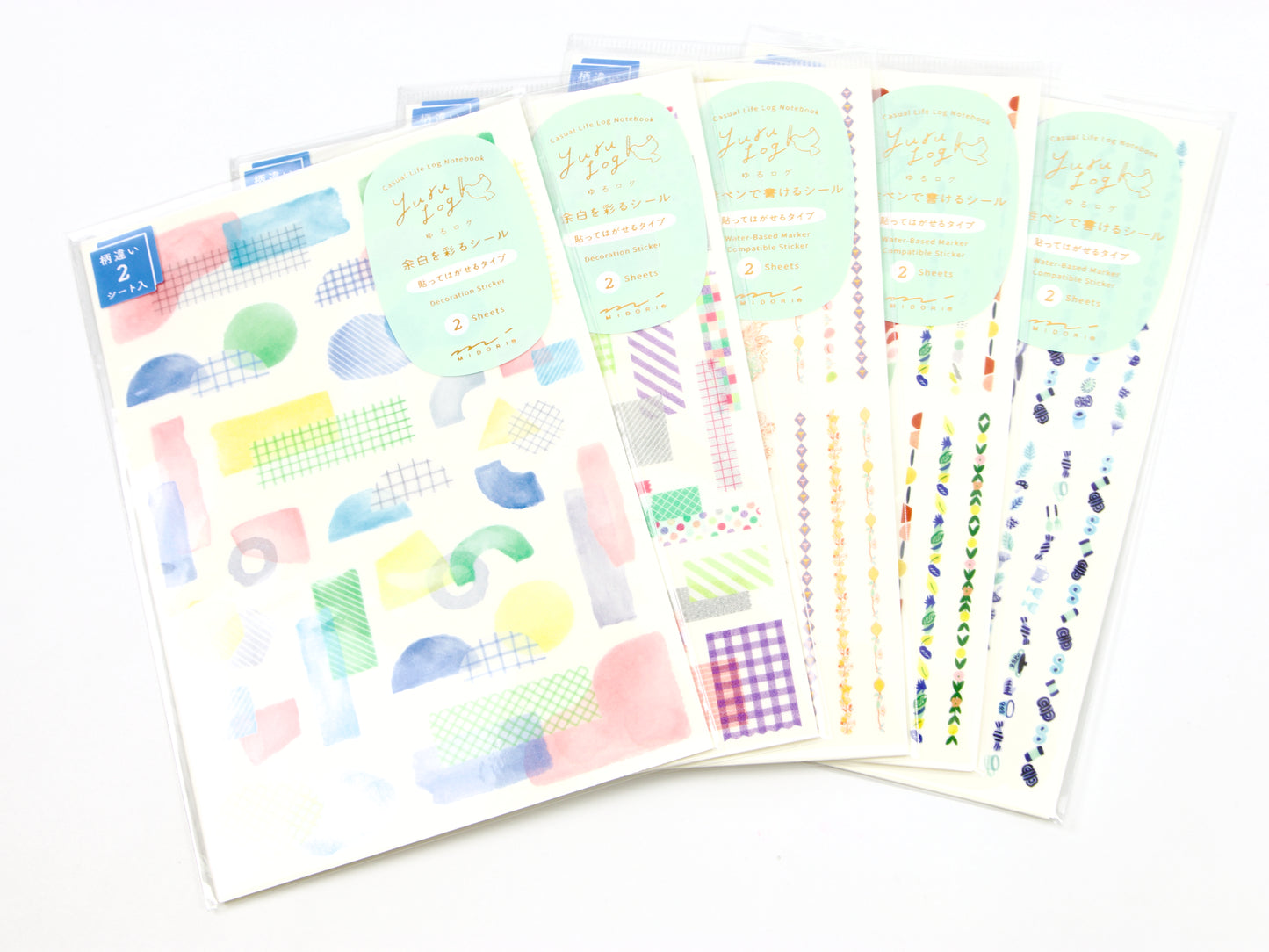 Autocollants inscriptibles Midori Yuru Log