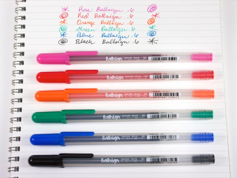 Juego de seis colores Ballsign 80