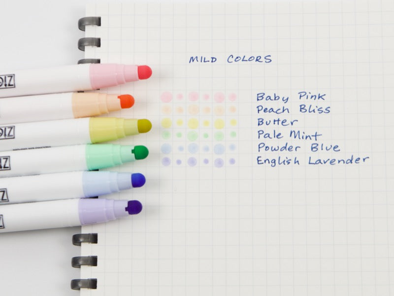 Kuretake Clean Color Dot Single 6 Color Set