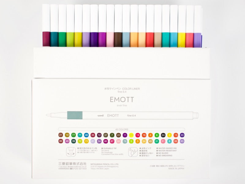 Mitsubishi Emott 40 Color Set Tokyo Pen Shop - Main Image