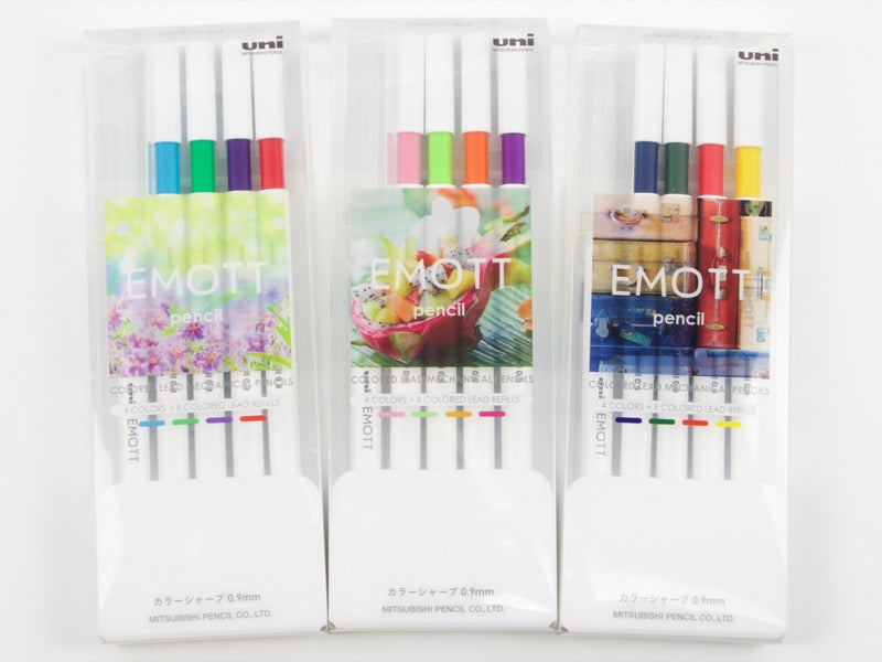 Uni emott Colored Pencil 4 Colors 0.9 No.1 Refresh Color