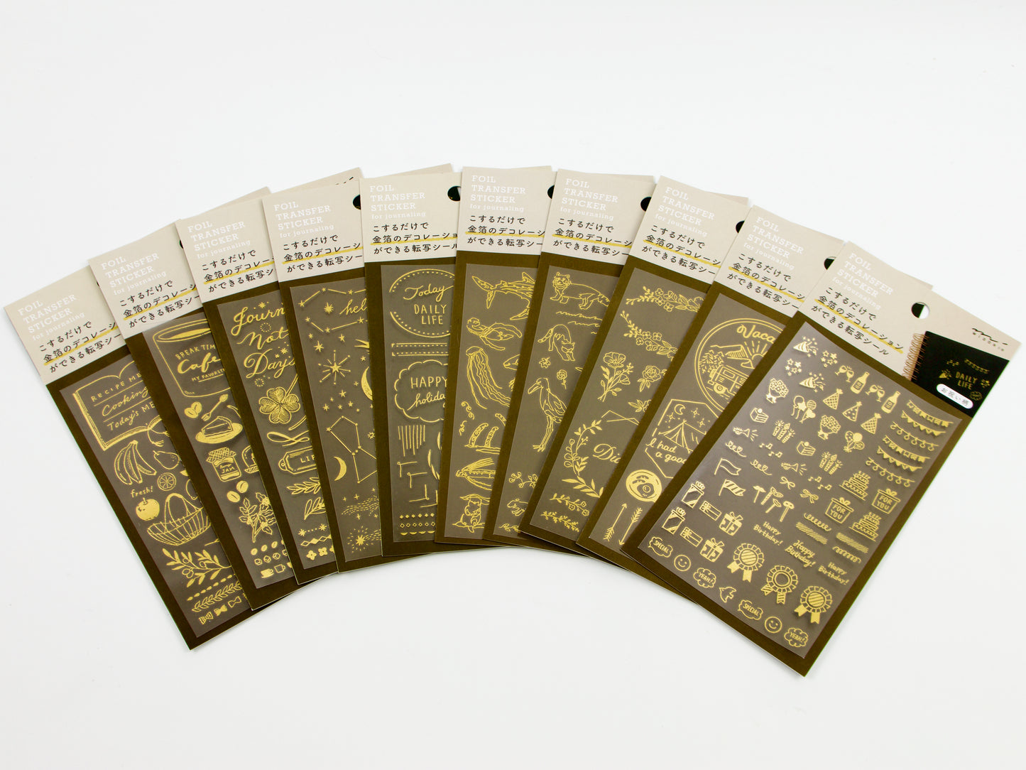 Midori Gold Foil Transfer Stickers