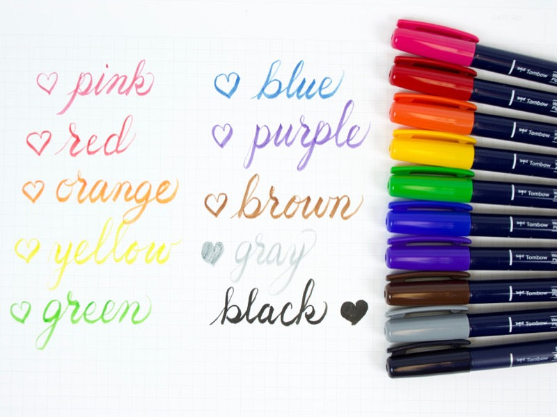 Juego de 10 colores Tombow Fudenosuke Color
