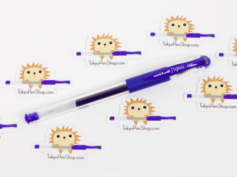 Pegatina de la tienda de bolígrafos de Tokio de Hiro y su bolígrafo favorito