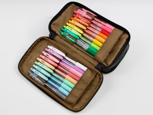 Lihit Lab Book Type Pen Case Triple