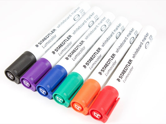 Lumocolor Chisel Whiteboard Marker 6 Color Set