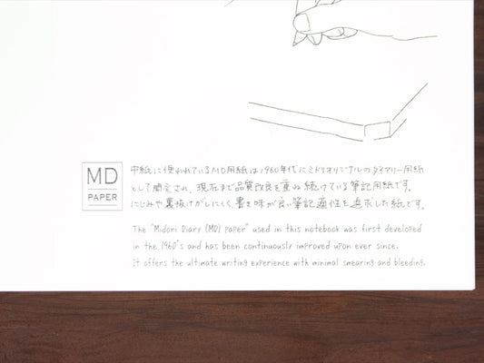 Bloc de notas de doble tapa de papel Midori MD