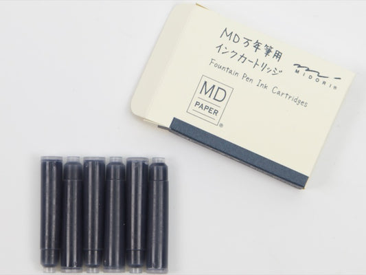Midori MD Paper Fountain Pen Ink Cartridge 6pk