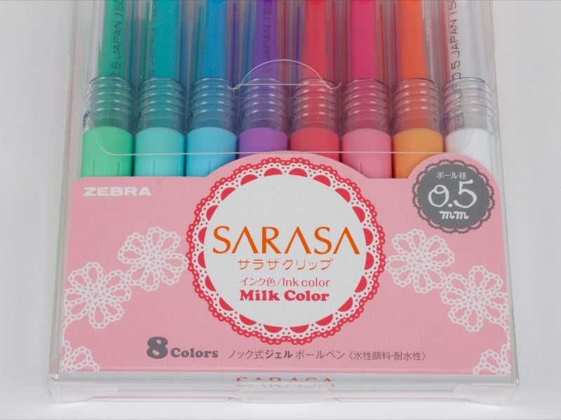 Sarasa Clip Milky 8 Color Set