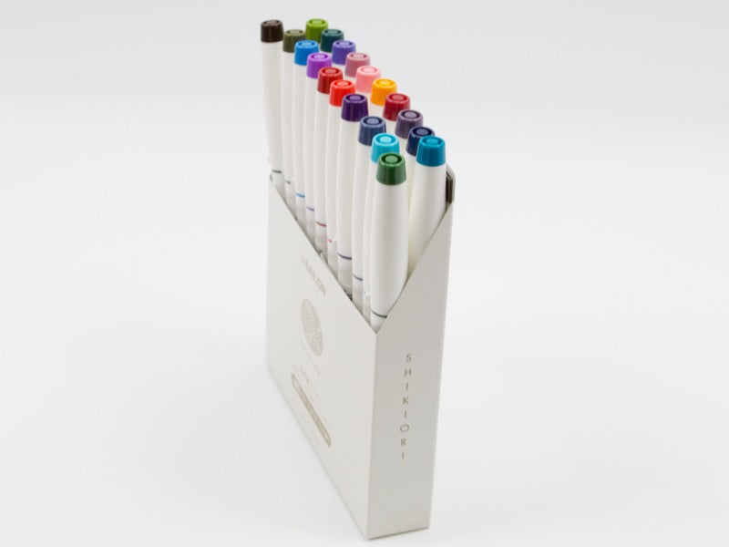Juego de pinceles y tinta fina Sailor Shikiori de 20 colores