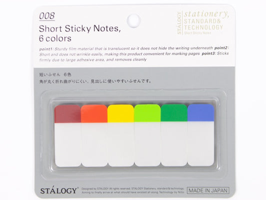 Drapeaux autocollants courts Stalogy 008, 6 couleurs