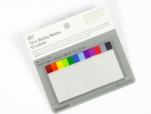 Drapeaux de page mince Stalogy 007 12 couleurs