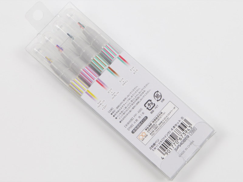 Sun-Star Twiink Twin Ink Marker 4 Color Set