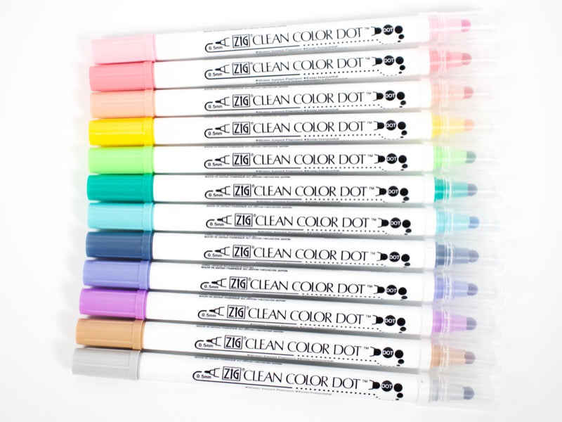 ZIG CLEAN COLOR DOT 12 color set - Shop kuretake-tw Other Writing