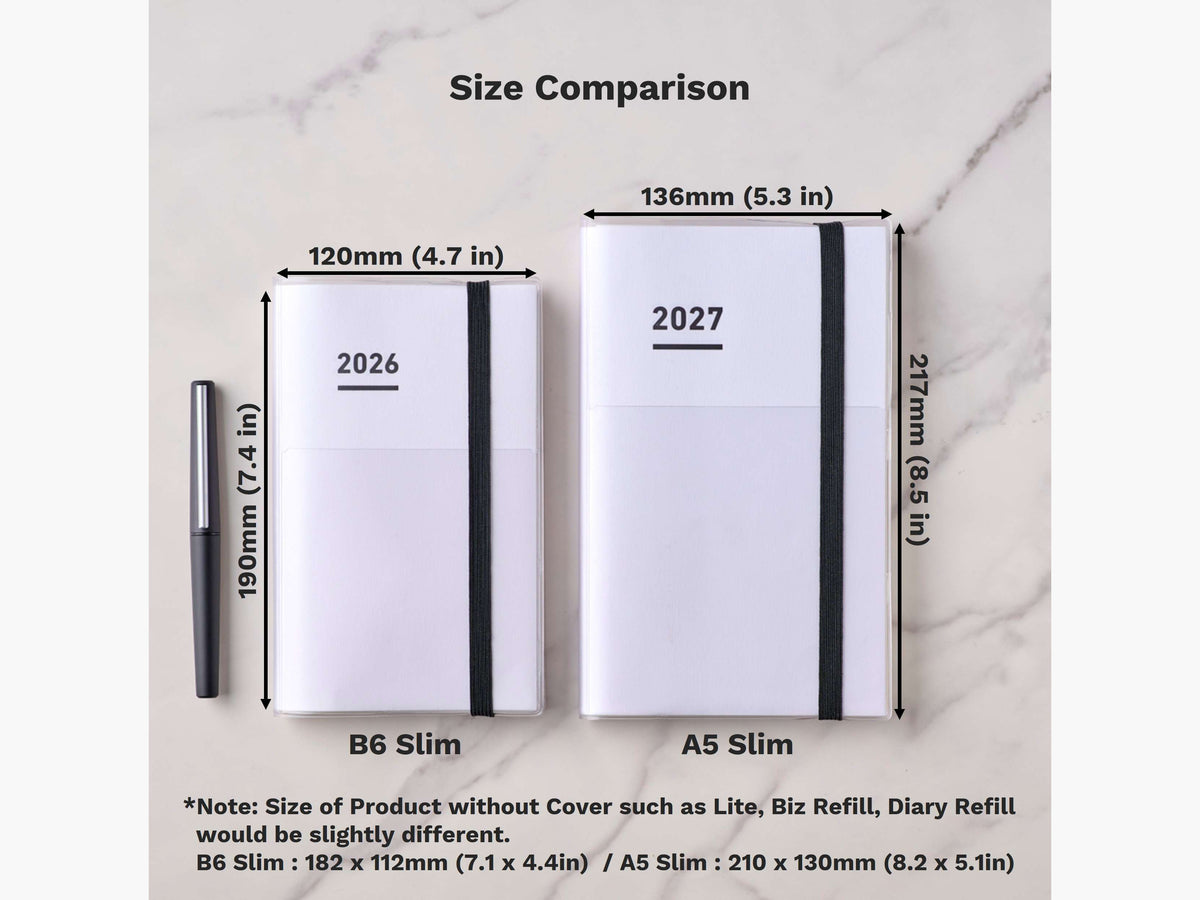 Jibun Techo Diary 2027 (A5 Slim)