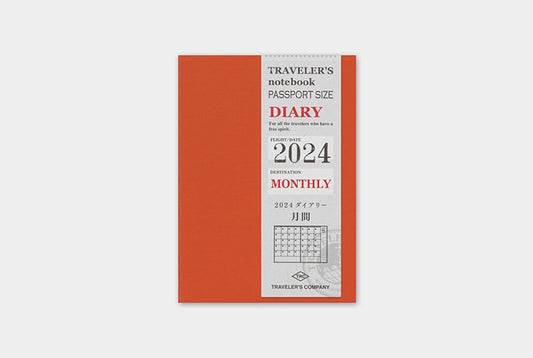 2024 Monthly for PASSPORT size Traveler's Notebook