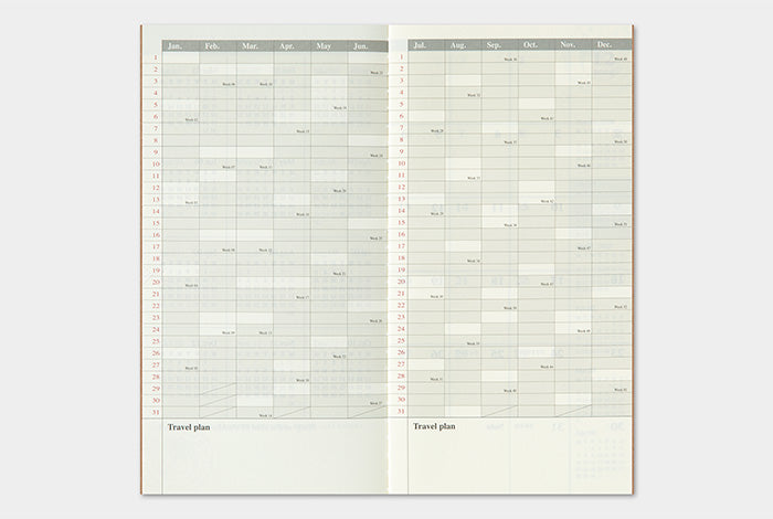 2025 Monthly Refill for Traveler's Notebook