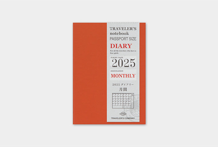 2025 Monthly for PASSPORT size Traveler's Notebook