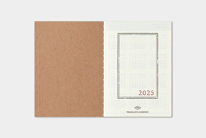 2025 Monthly for PASSPORT size Traveler's Notebook