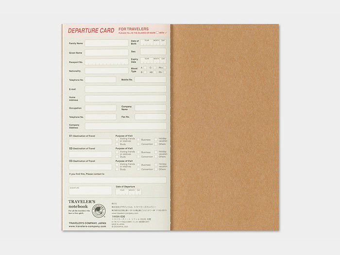 2026 Monthly Refill for Traveler's Notebook