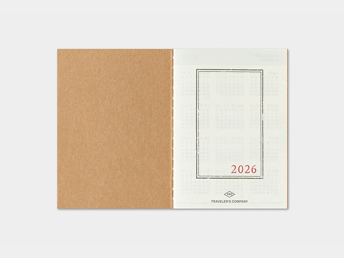 2026 Monthly for PASSPORT size Traveler's Notebook