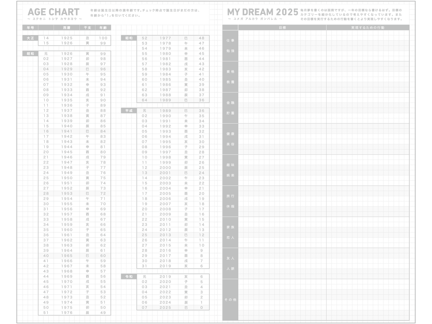 Recharge pour agenda Jibun Techo 2025 (A5 Slim)