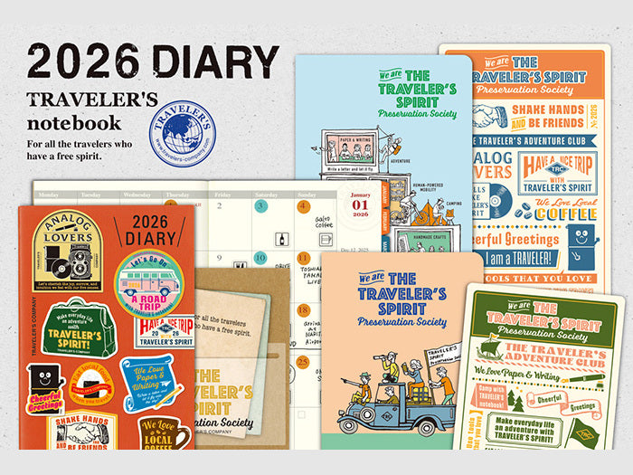 2026 Monthly for PASSPORT size Traveler's Notebook