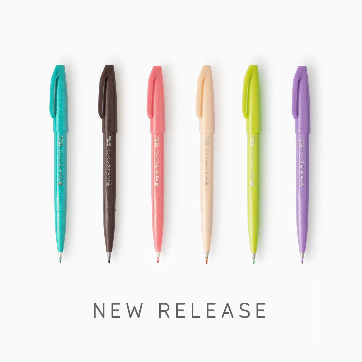 Pentel Fude Touch Sign Pen Scenic Colors