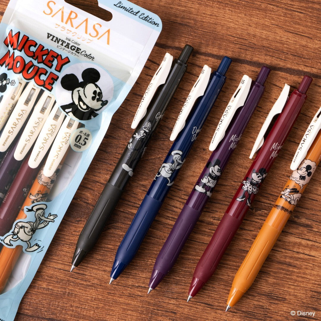 Limited Edition Mickey Mouse Sarasa Clip Vintage Set - Tokyo Pen Shop