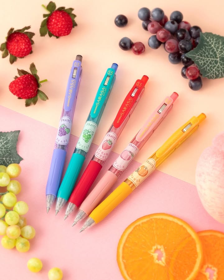 Sarasa Clip Fruits Scented Limited Edition 5 Color Set