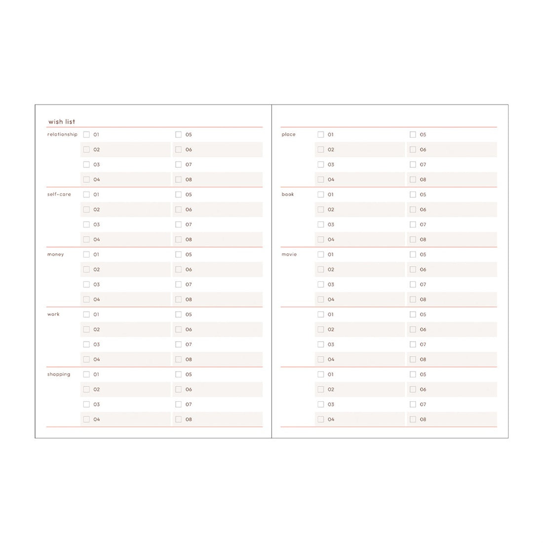 Mark's Inc. Six Month Tracker Clear Zip 2026 A6