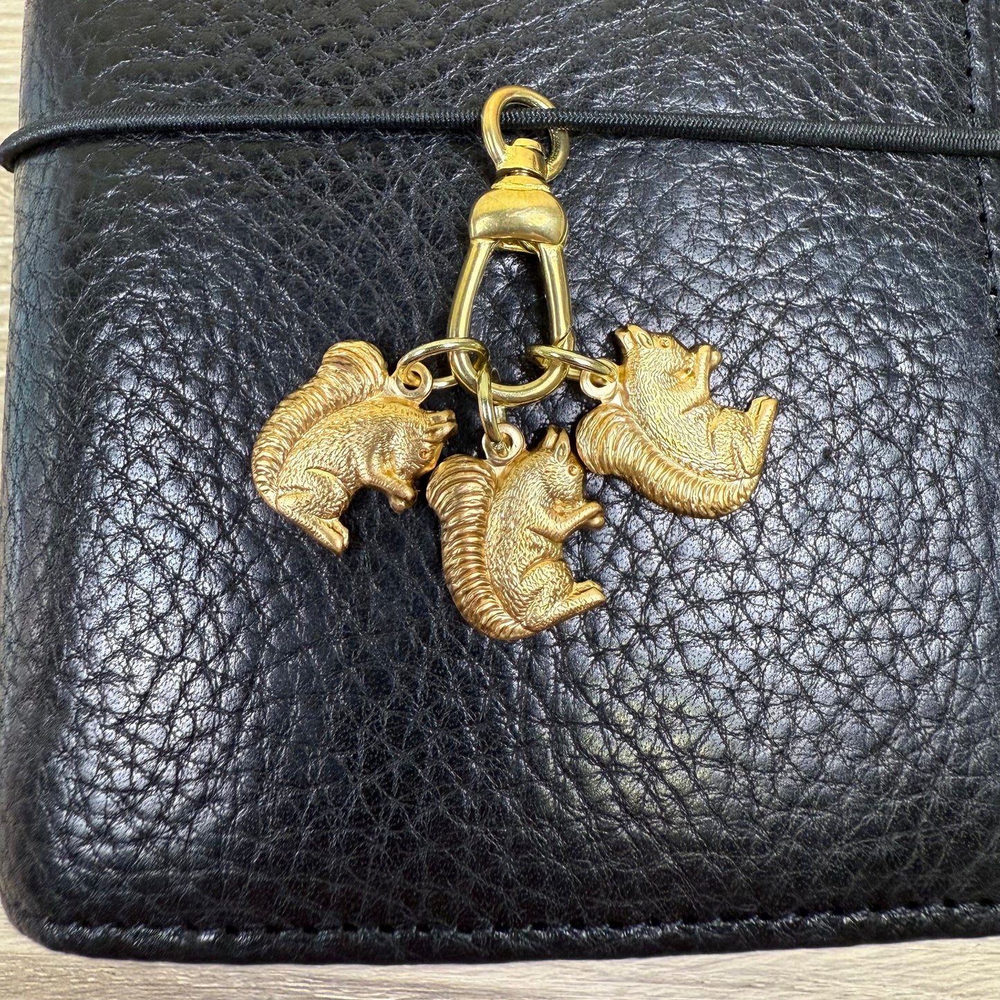 Squirrel Brass Charm for Traveler's Notebook