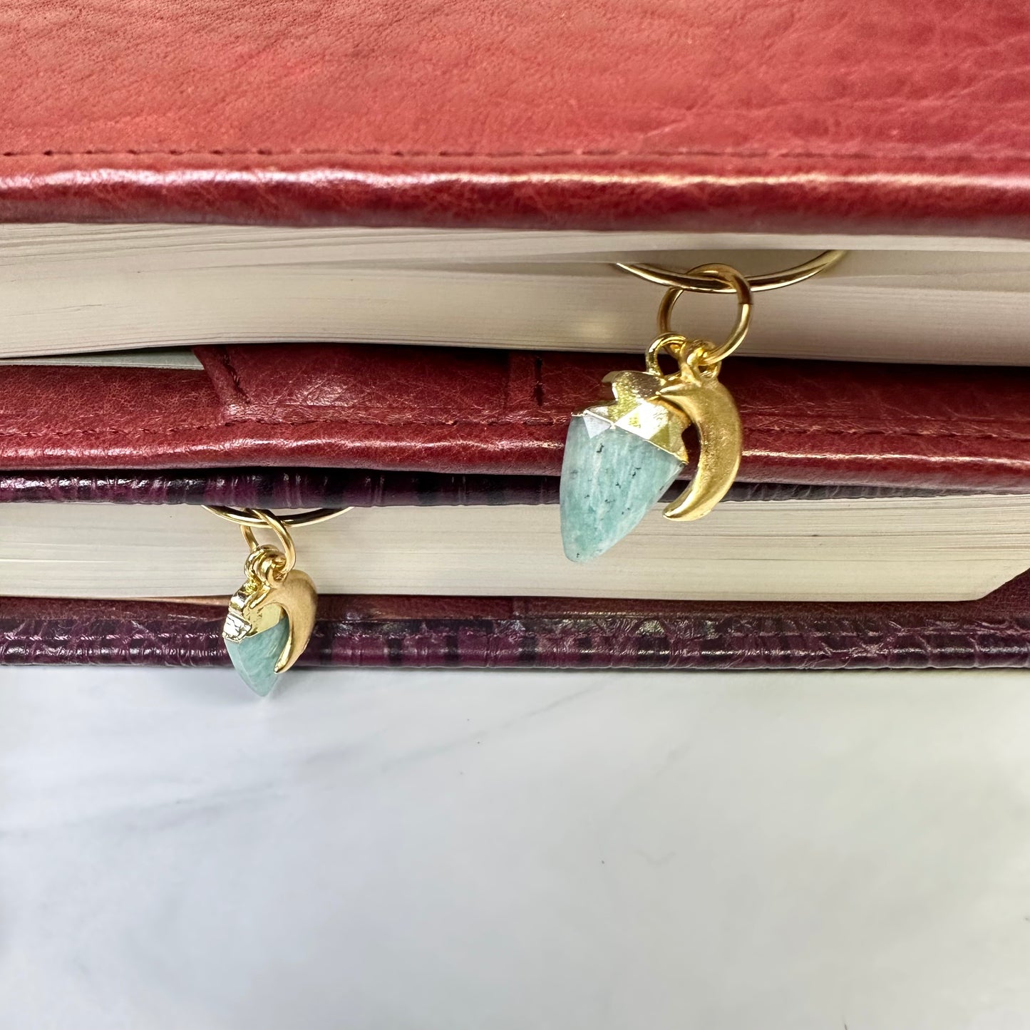 Good Witch Amazonite Arrow with Moon Planner Charm