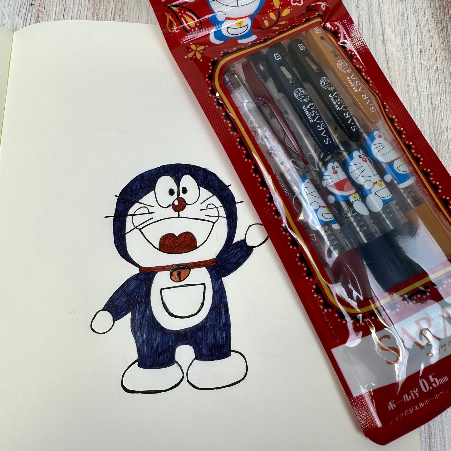 Doraemon Sarasa Clip Vintage 4 Color Set