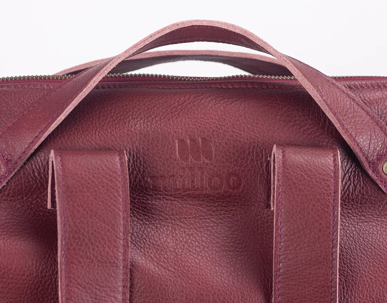 milloo Minos Handwoven Backpack Burgundy Warehouse Deal