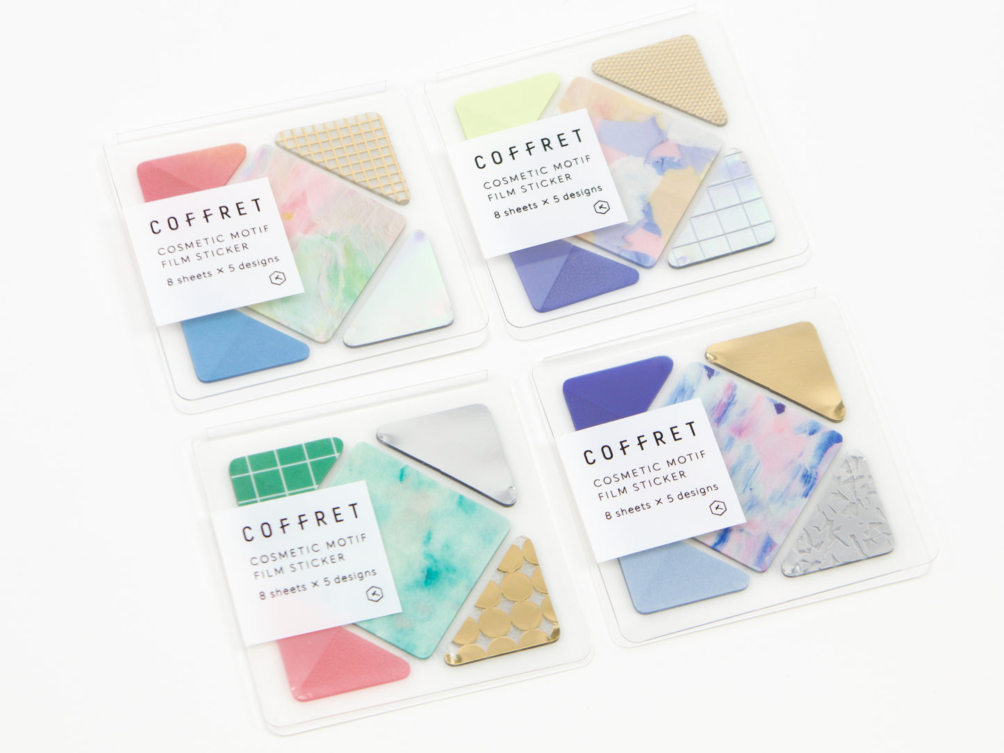 Hitotoki Coffret Cosmetic Motif Film Sticker Square and Triangle