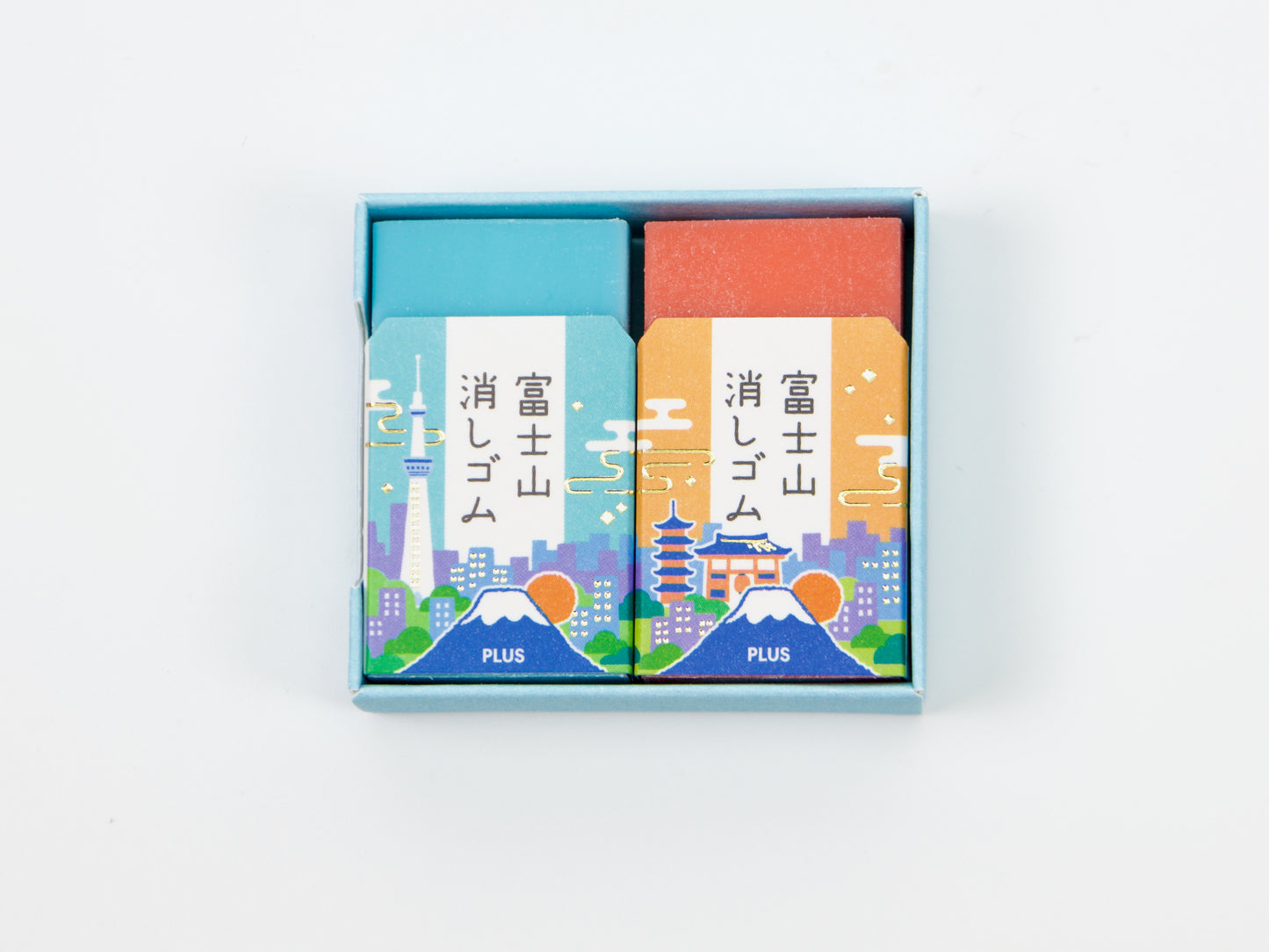 Plus Air-In Mt. Fuji Eraser 2 Design Set LTD