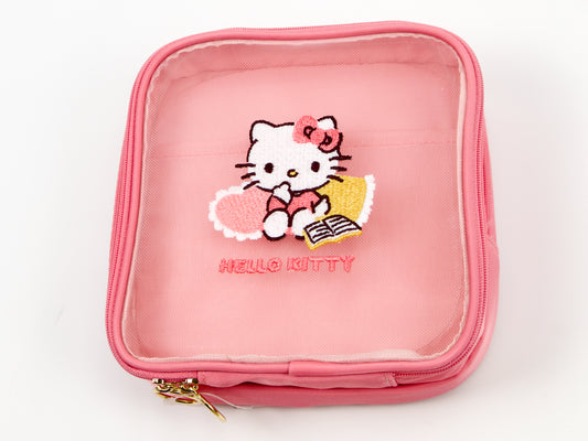 Hello Kitty Mesh Square Zip Pouch