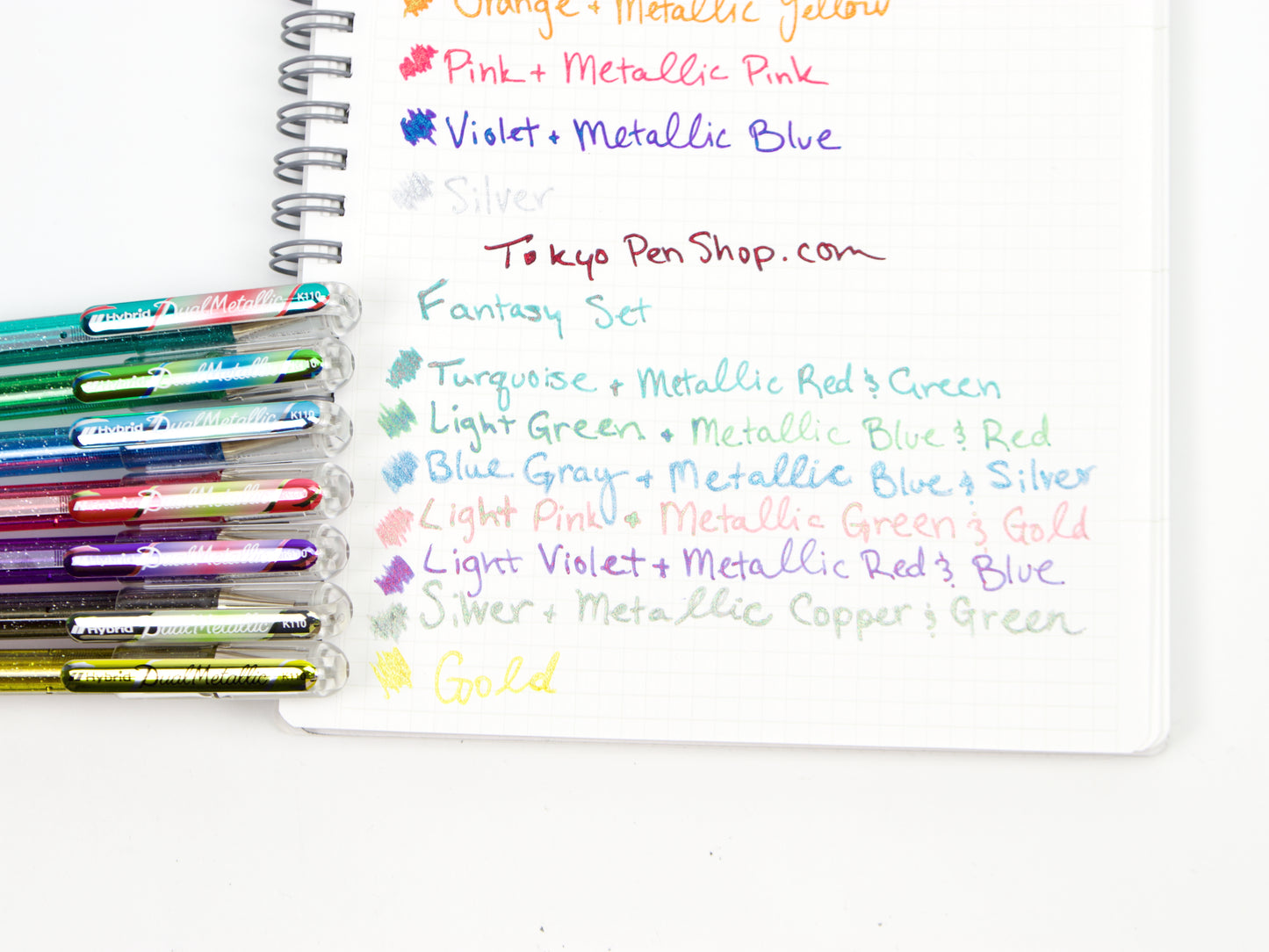 Juego híbrido dual de 7 colores de Pentel 